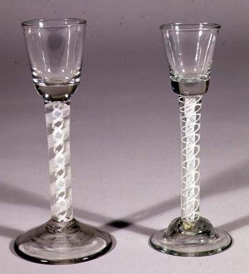 English Cordial Glasses, 1760 by English School